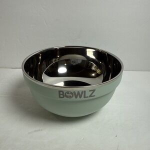 Bowlz‎ Metal ice cream bowl 16 ounce cold & hot stainless steel One Green